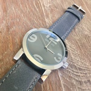 NWT OOZOO Watch | Gray | Leather, Stainless Steel